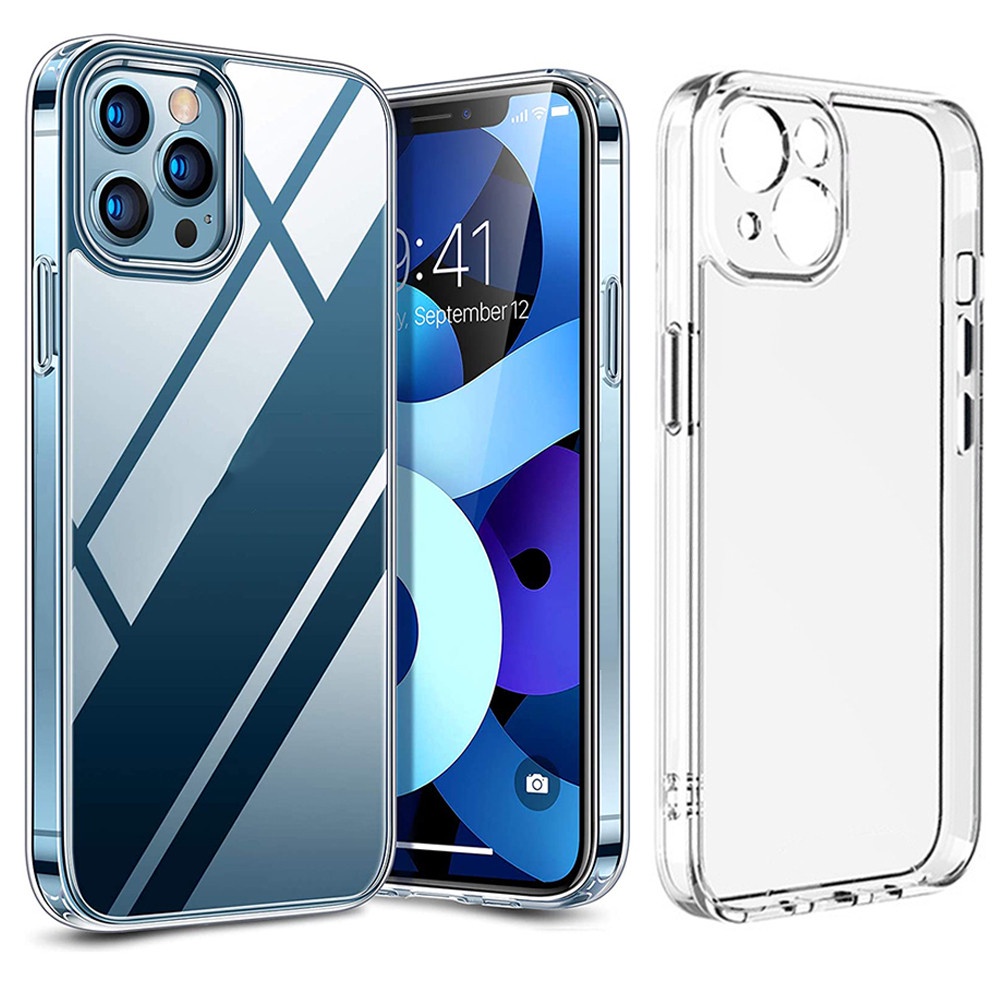 IPHONE Casing Kamera Transparan Canggih, Simpel, Halus Lubang Untuk Iphone14 13 12 11 Pro Max X XS Max XR 6 7 8 Plus Penutup Belakang Shockproof