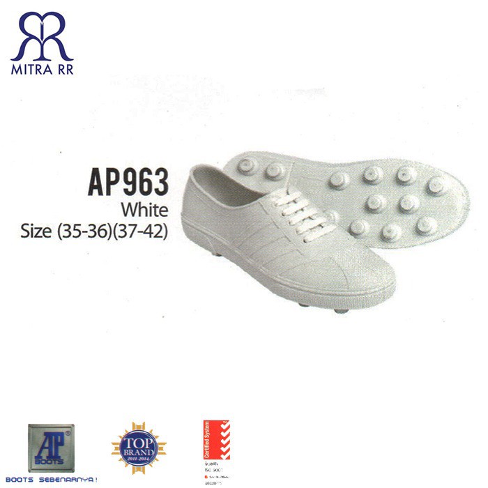 Sepatu Karet AP Boots 963 - AP PUL BOLA 963 Putih 963 Cream AP Boot Sepatu Petani Multifungsi