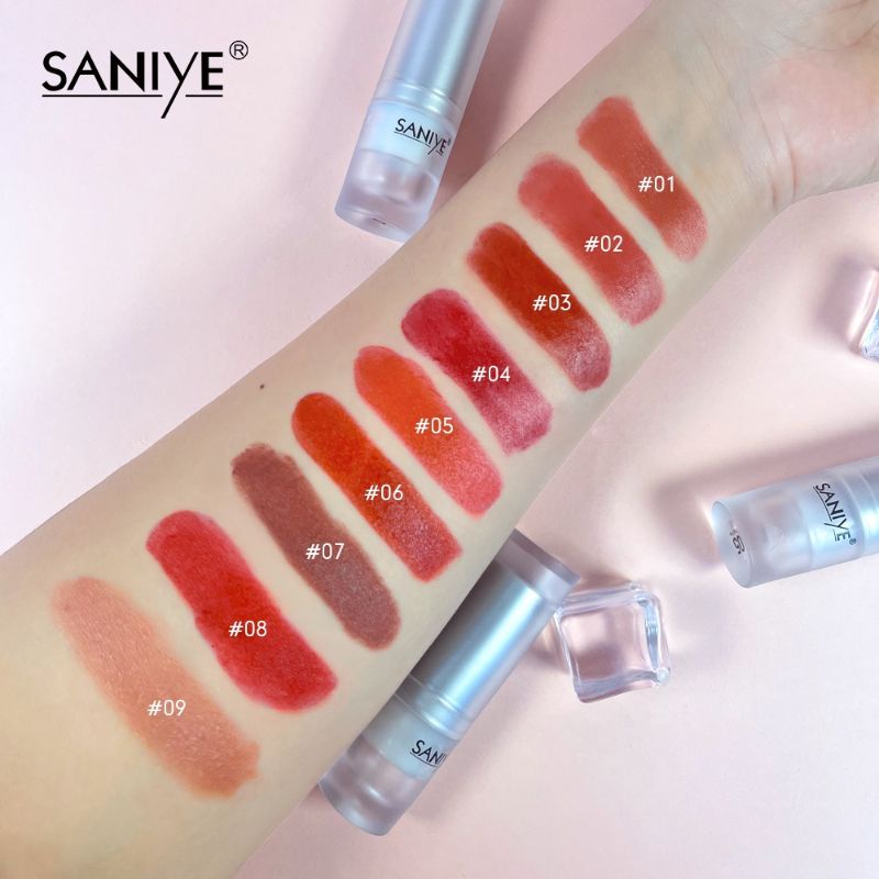 SANIYE Velvet Matte Lipstick Ice Cube Es Batu Transparan Fashion Makeup