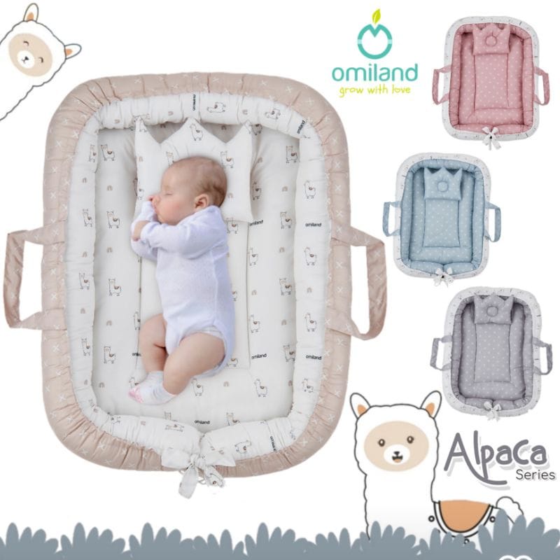 [2 kg] Omiland Kasur Bayi Serut + Kelambu Kojong (Bisa Dilepas) Alpaca Series - OB 41201-4