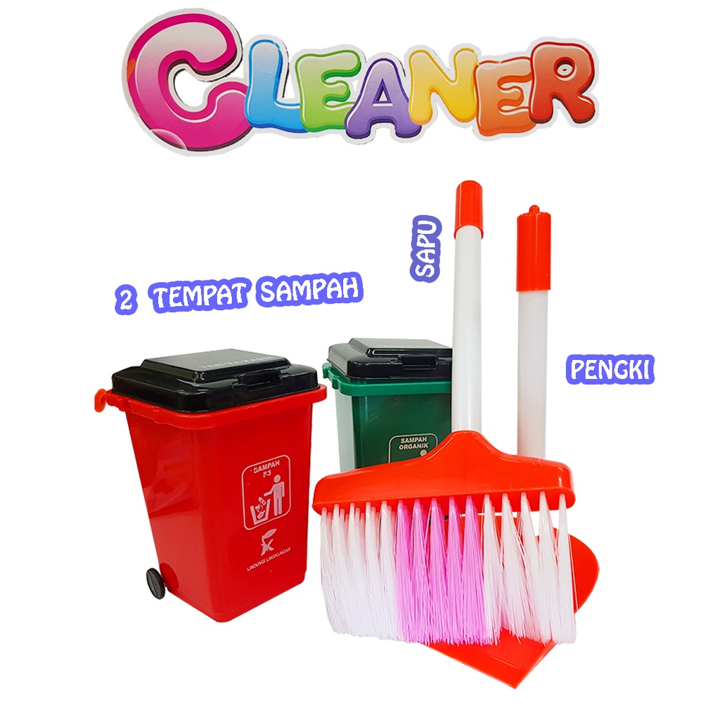 ( BISA COD )Mainan Alat Kebersihan/Mainan  Play Set Cleaner / Go Clean MC04 JSP