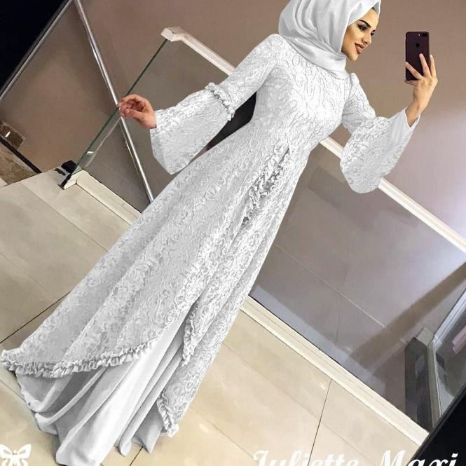 [ART. 371563] New Juliette Dress Wedding Baju Gamis Pesta Kondangan Akad Nikah Maxi Sifon Brukat Mewah Cantik