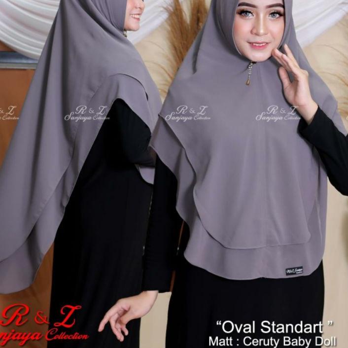 ♢ KHIMAR CERUTY 2 LAYER SABRINA JUMBO/HIJAB KHIMAR OVAL STANDAR/KERUDUNG KHIMAR INSTAN 2 LAYER SYARI