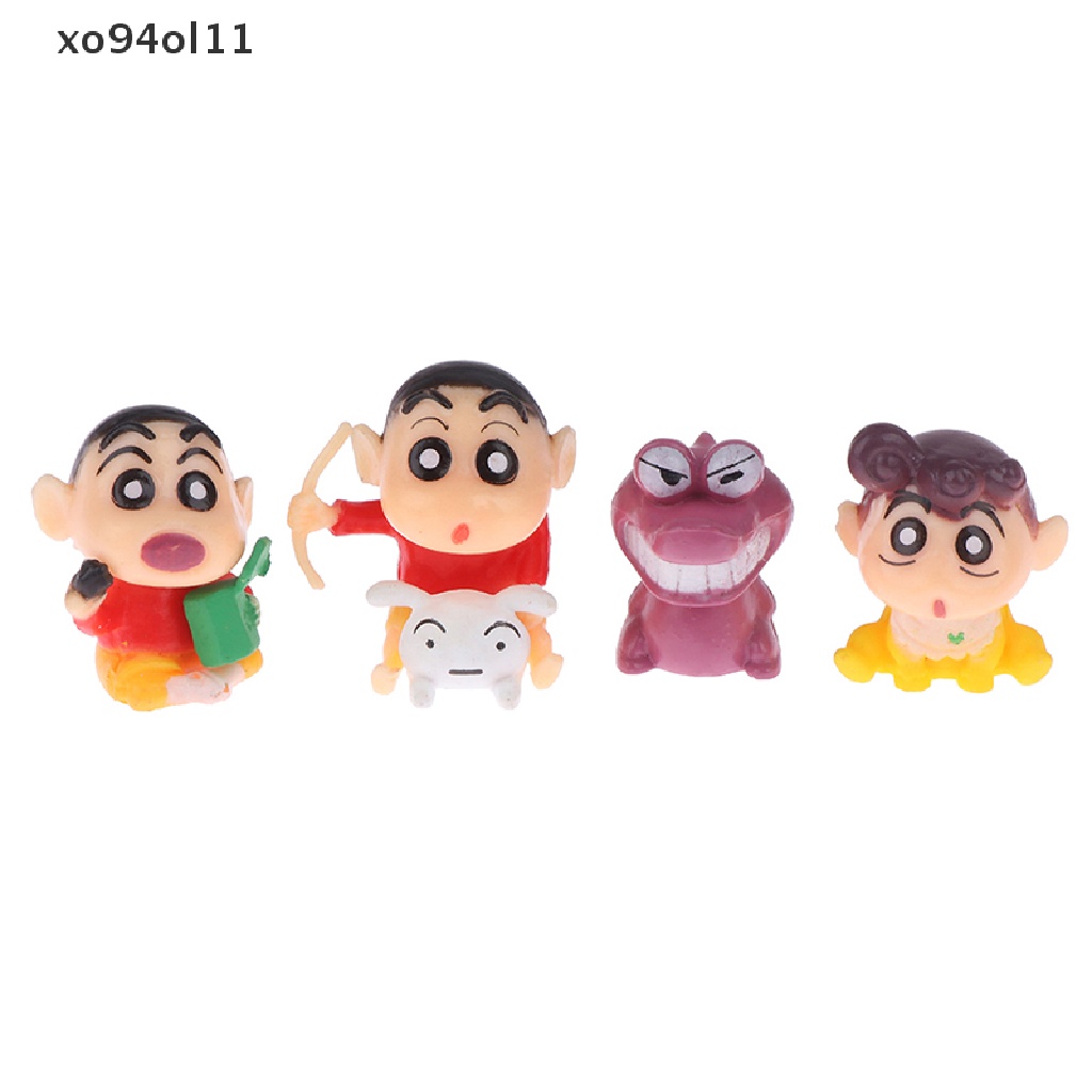 Xo 8Pcs Crayon Shin-Chan Boneka Tokoh Anime Model Desktop Lucu Hiasan Mobil Dekorasi Rumah Mainan Anak Rumah Boneka Boneka Mikro Landscape Ornamen Dekorasi Kue Insert OL