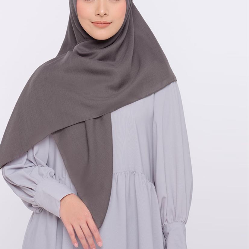 ☏ ZM Zaskia Mecca - Sadi Shade Of Brown Ash Hijab Kerudung Segi Empat ➨