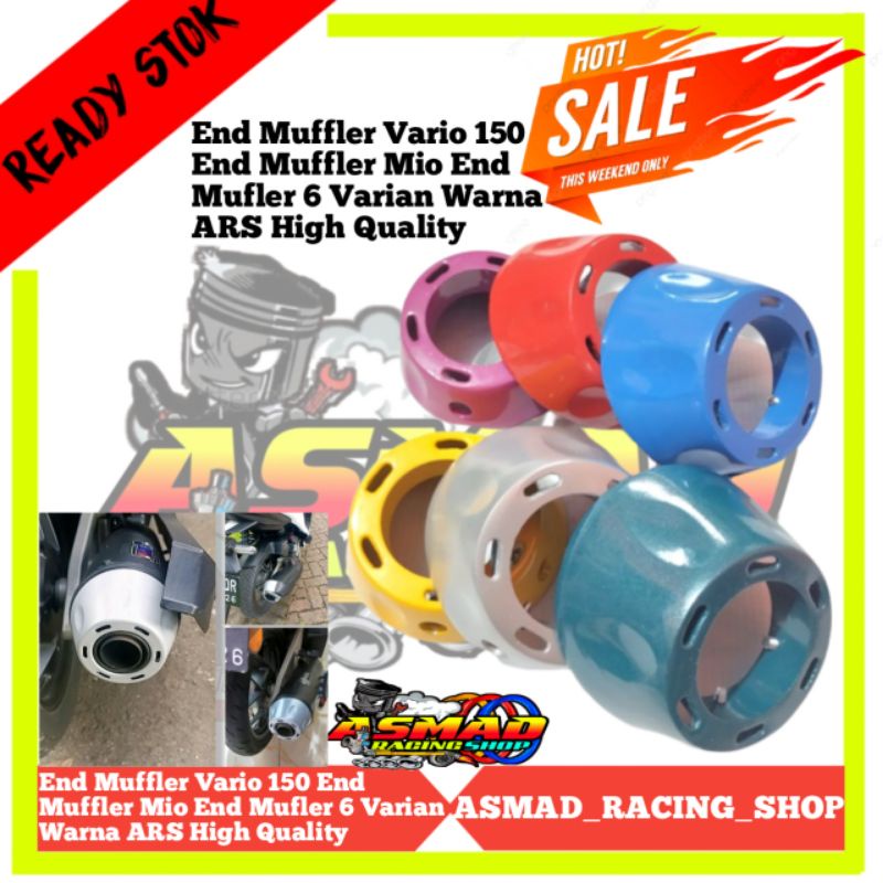 End Muffler Vario 150 End Muffler Mio End Mufler 6 Varian Warna High Quality ARS Varian Warna Silver