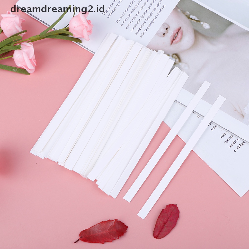 (dream) 100pcs Strip Kertas Tes Penting Pengharum Ruangan 137 * 7mm.