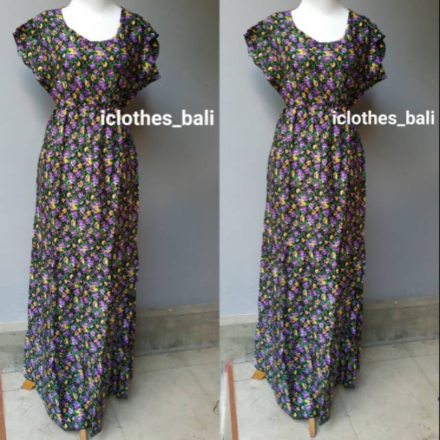 DRESS LAURA PANJANG MOTIF BUNGA LP006