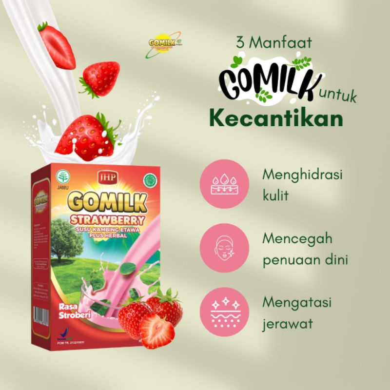 

gomilk susu etawa plus herbal rasa strobery