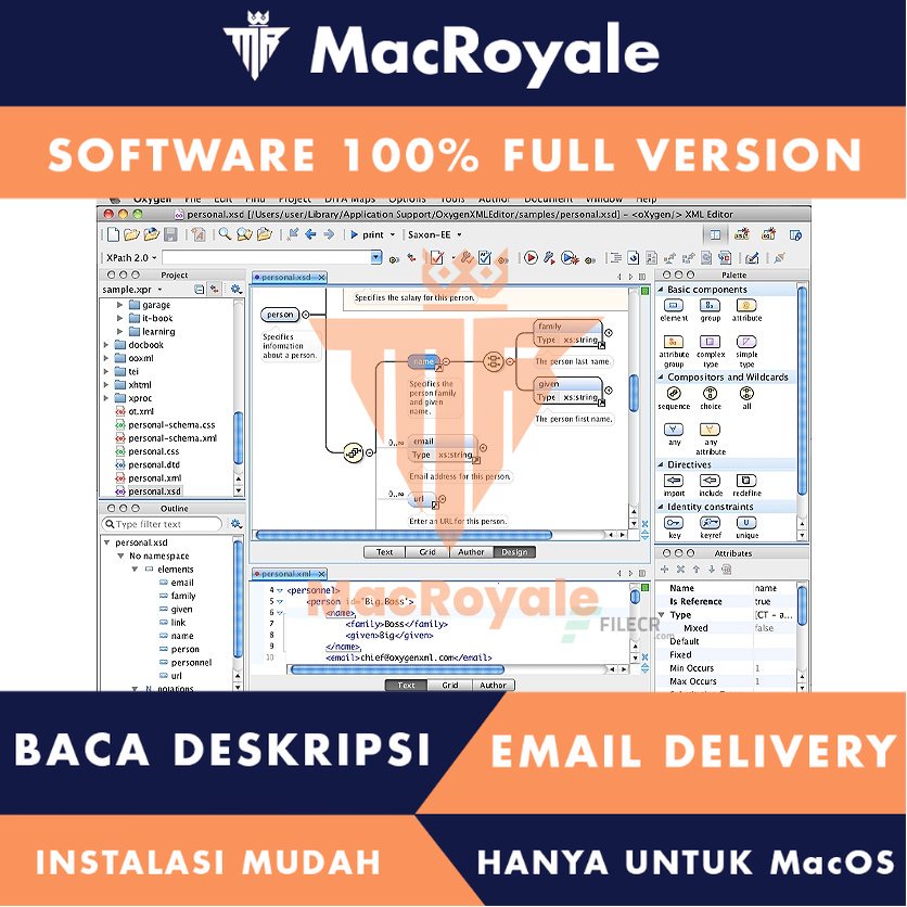[MacOS] Oxygen XML Editor Build 2021040908 Full Version Lifetime Full Garansi