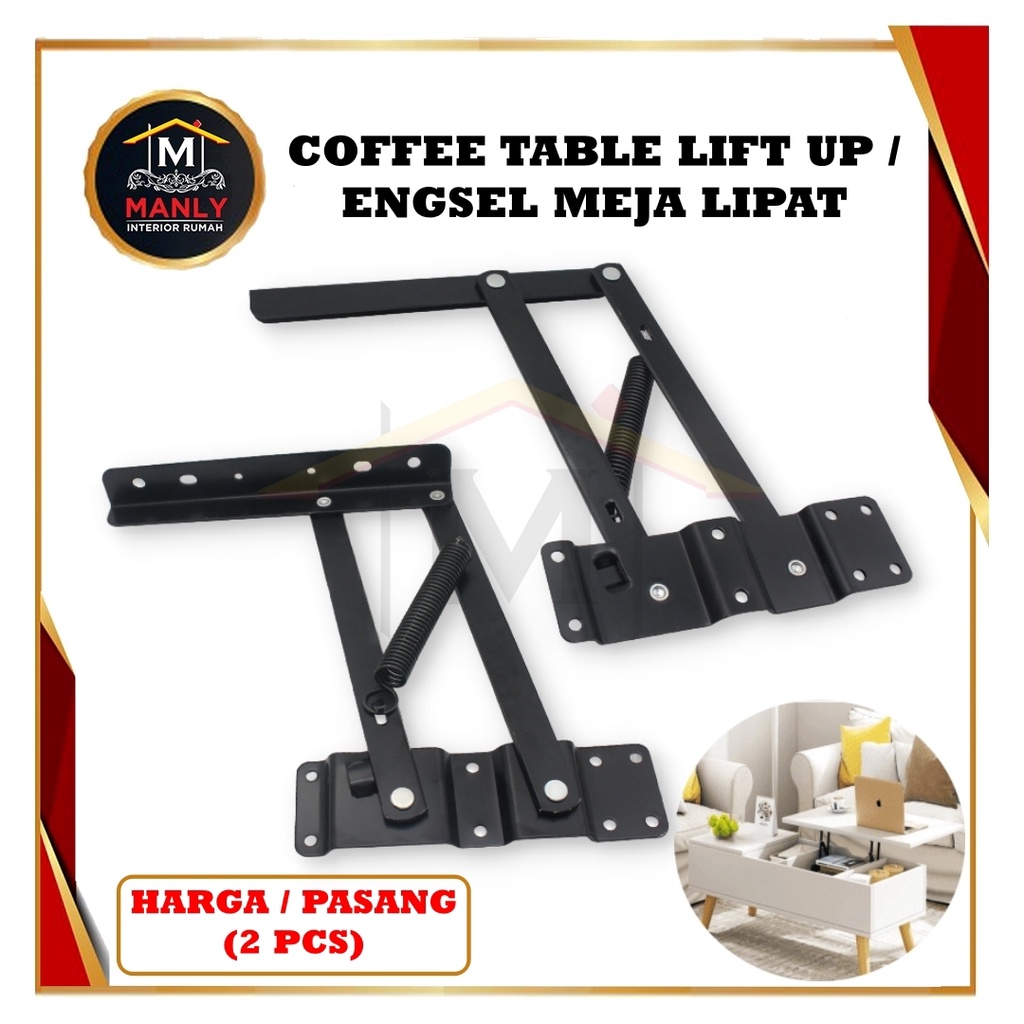 Engsel Hidrolik Extention Meja Lipat Lift Up &amp; Down  Coffee Table  Engsel  Naik Turun