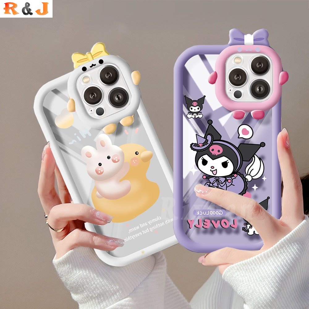 Good Luck Case Redmi Note 11 Pro Redmi 10C 10A Note 11S 9C 9A 10 9T 9 Note10 5G 10s Note9 Note9S Note8 Poco M5S X3 NFC M3 Pro Kuromi Bunny Monster Lensa Shockproof Casing Ponsel Bening