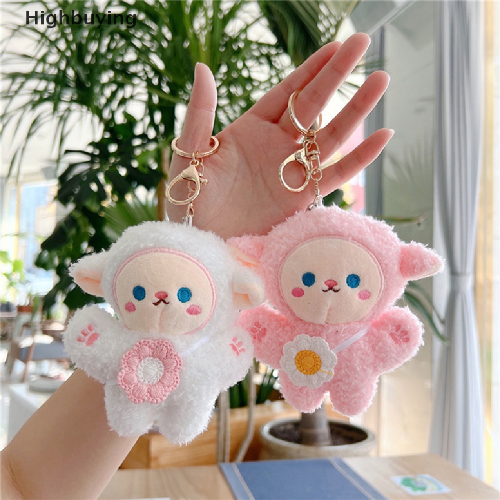 Hbid Lucu Kartun Hewan Plush Doll Gantungan Kunci Boneka Boneka Plush Mainan Gantungan Kunci Keychain Cute Ladies Bag Pria Car Key Ring Tas Siswa Koper Liontin Glory