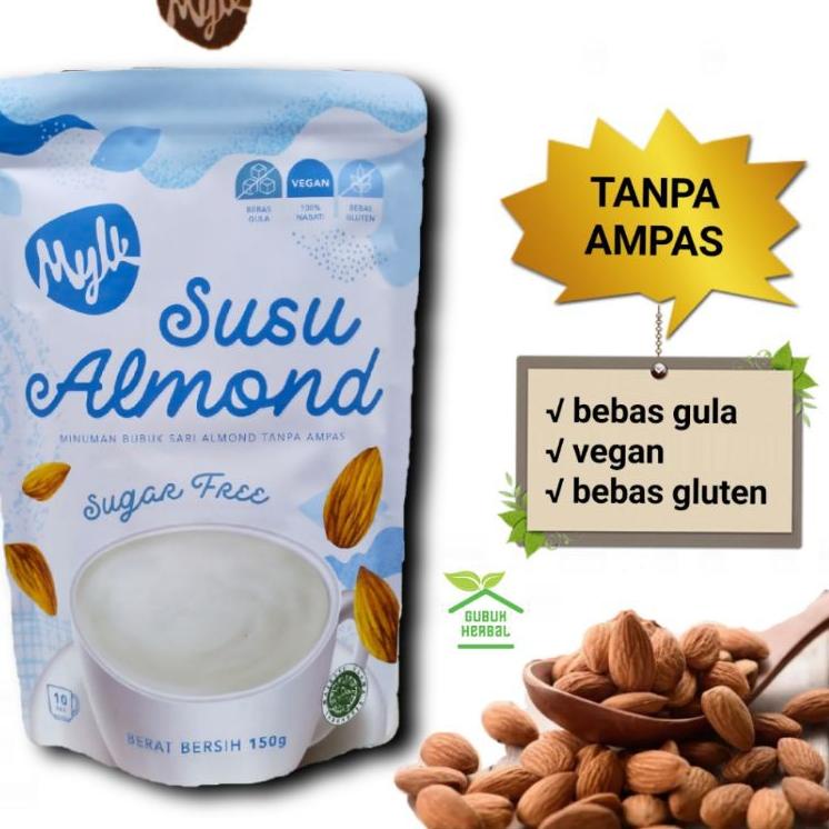 

STAR Susu Almond Diet Non Gula MYLK /Almond Bubuk Tanpa Ampas 10 x Minum