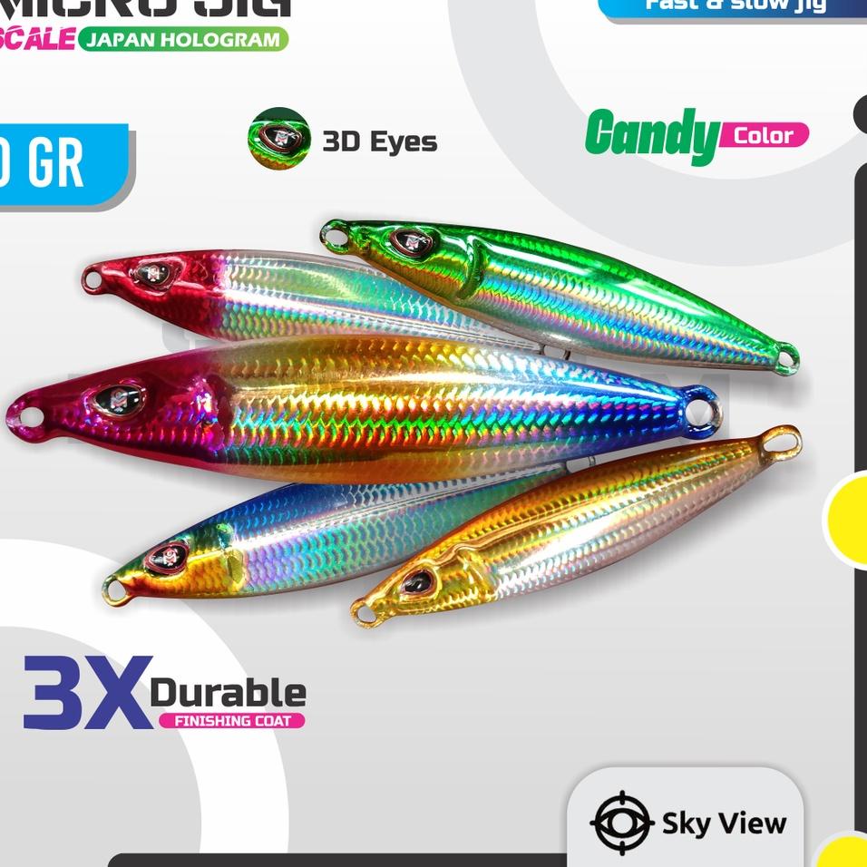 Realpct Umpan Micro Jig 10 Gram Slow Jig Mikro Jig 10g Metal Jig 10Gram 10 gr 10gr 10 g 10grm 10 grm