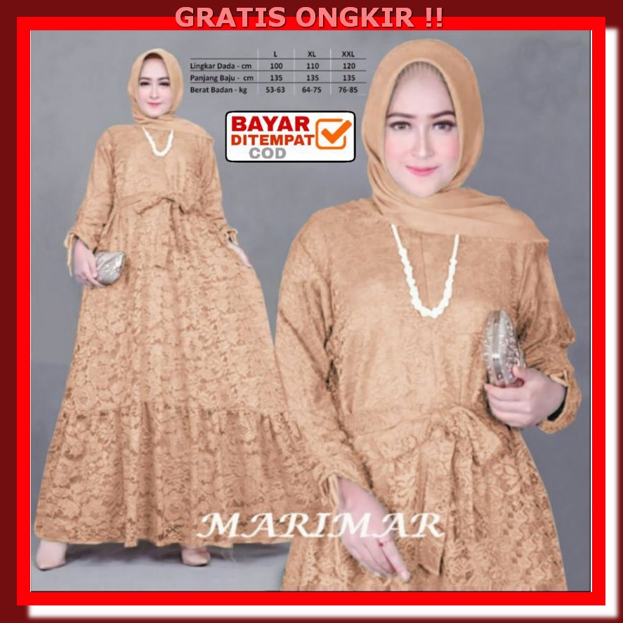 Gamis Terbaru 2023 Lebaran Wanita Jumbo Baju Murah Fashion Muslim Keki Gamis Brukat Maxi Marimar Mu