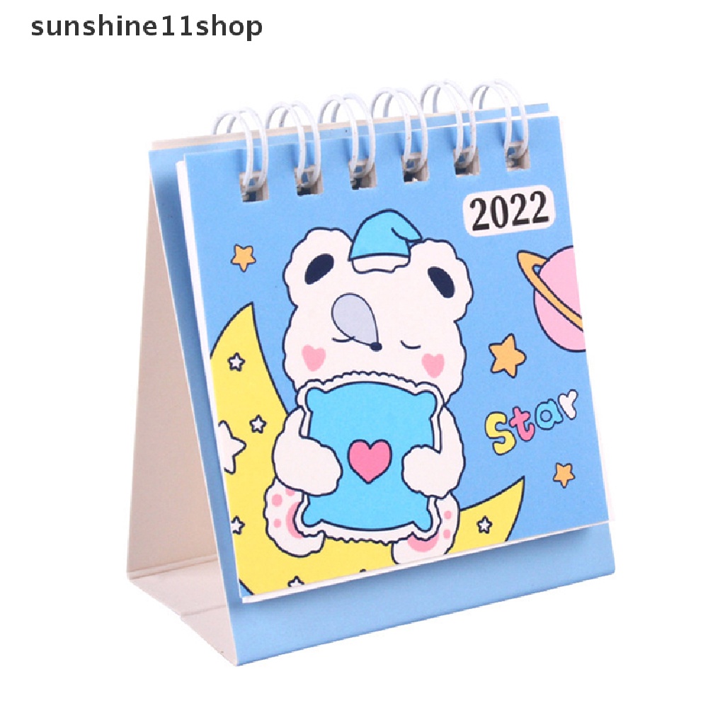 Sho 1PC 2023kartu Kartun Kelinci Desktop Kalender Mini Jadwal Harian Meja Planner N