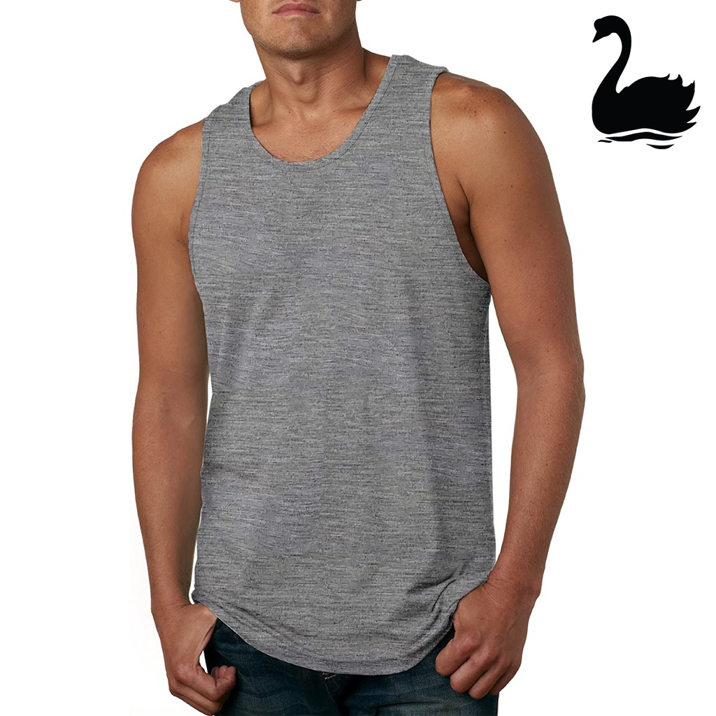 SWAN SHOGUNAVO Kaos Singlet Pria Pundak Lebar Grey Misty