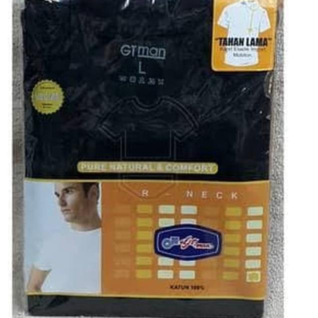 ֍ Kaos Oblong GTMan Hitam Kaos Dalam GT Man Pakaian Dalam Pria GT-Man ☉