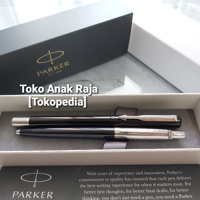 

BISA COD PAKET Parker ALL BLACK:1 pc Jotter Ballpoint+ 1 pc Vector Standard RB