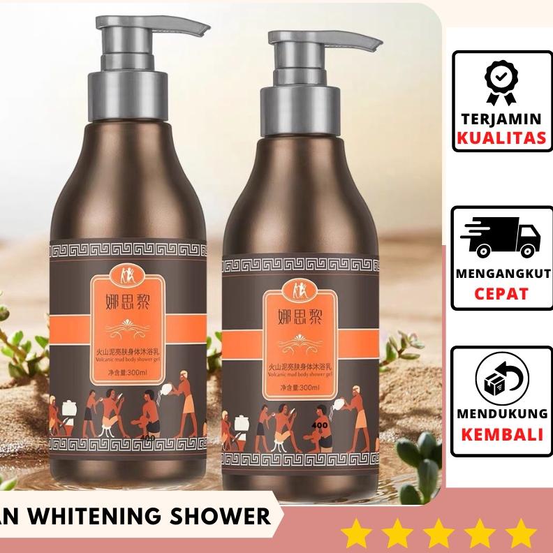 ▼ JAPAN WHITENING SHOWER/ WHITENING MUD BATH Lumpur Vulkanik Shower Gel 300ml ✬