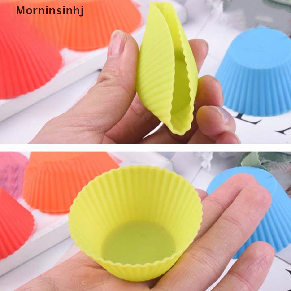 Mornin Random Warna Campur Silikon Kue Cupcake Alat Bakeware Cetakan Kue Cup Cake DIY id