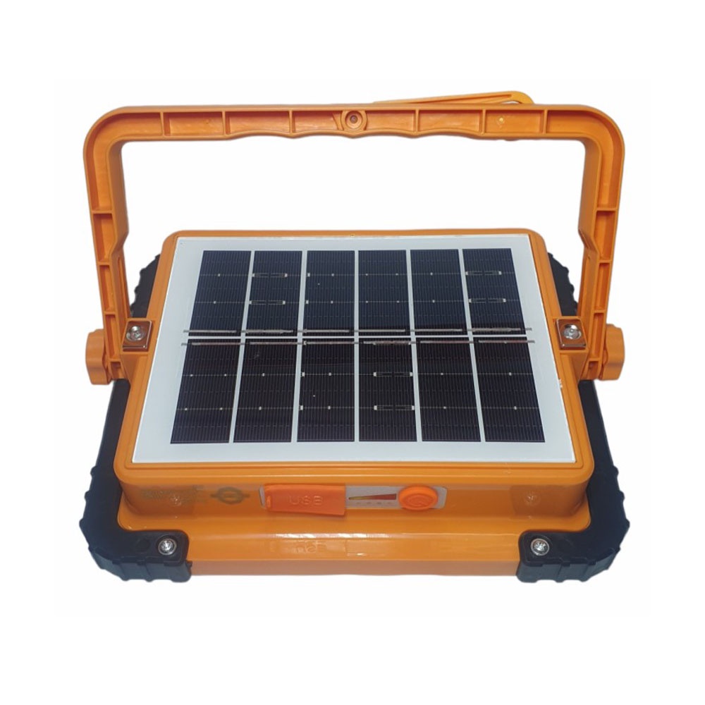 LAMPU SOROT EMERGENCY SOLAR /TENAGA SURYA 3 CAHAYA 100W PORTABLE