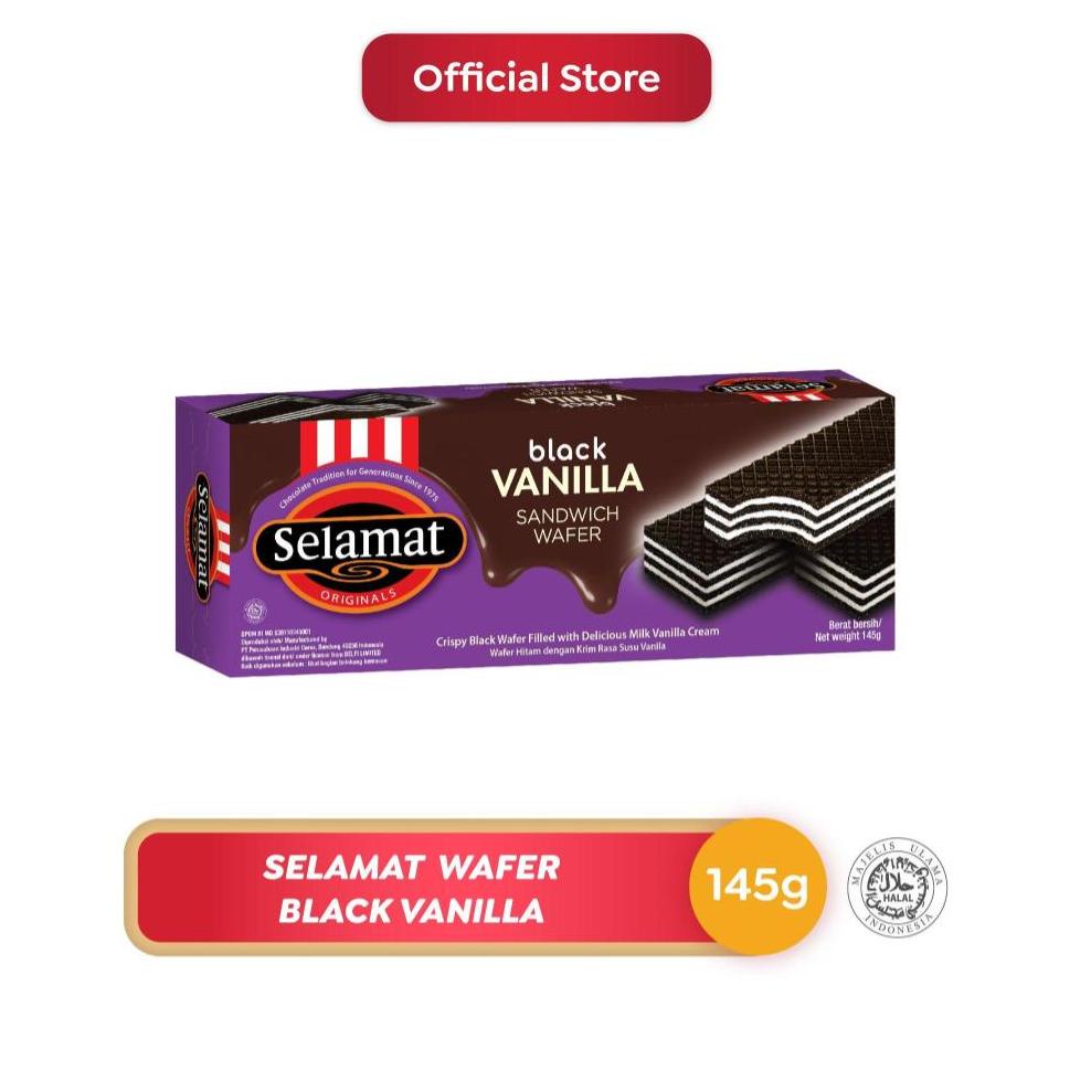 

B34 Selamat Wafer Black Vanilla 145 g HOT ,