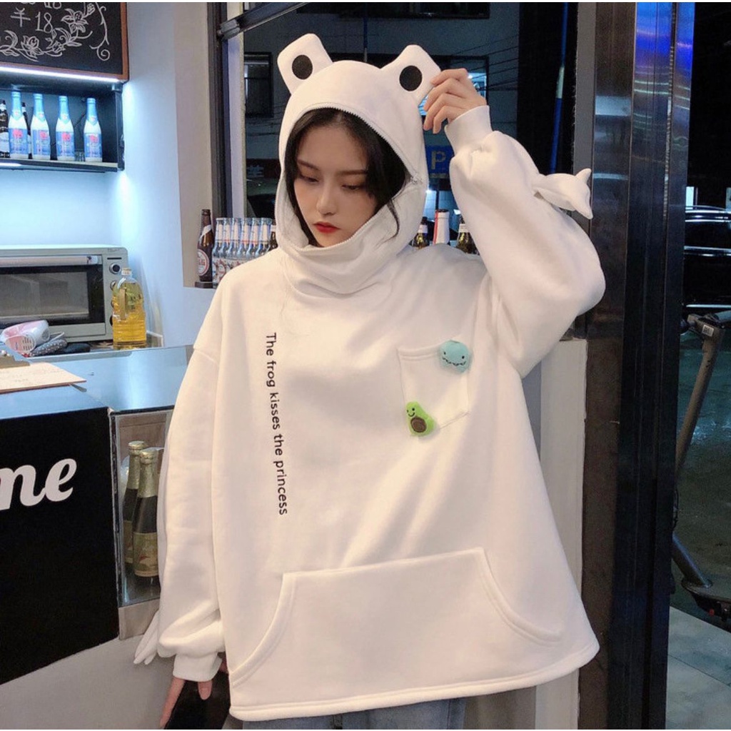 Hoodie Kodok Resleting, Frog zipper CODE PM1037