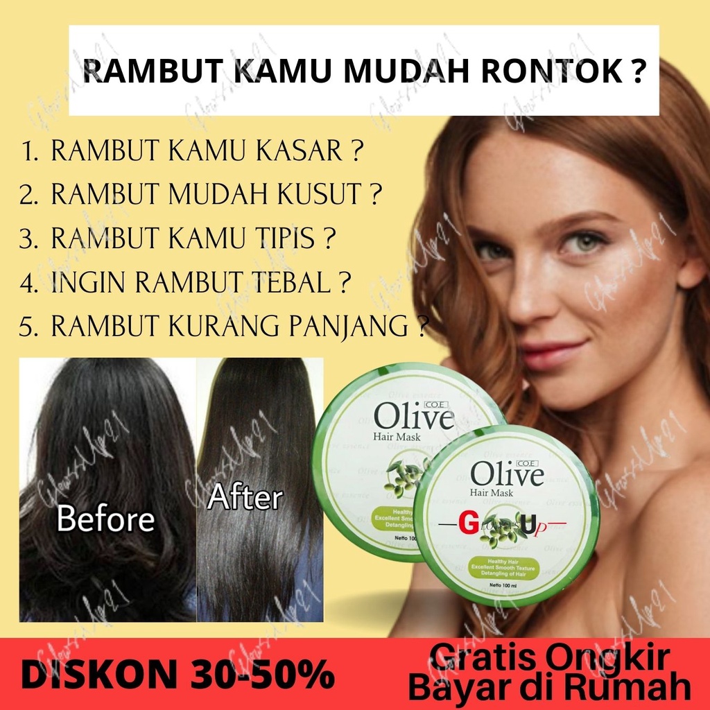 MASKER RAMBUT PELURUS RAMBUTOLIVE HAIR MASK ORIGINAL 100ML BPOM