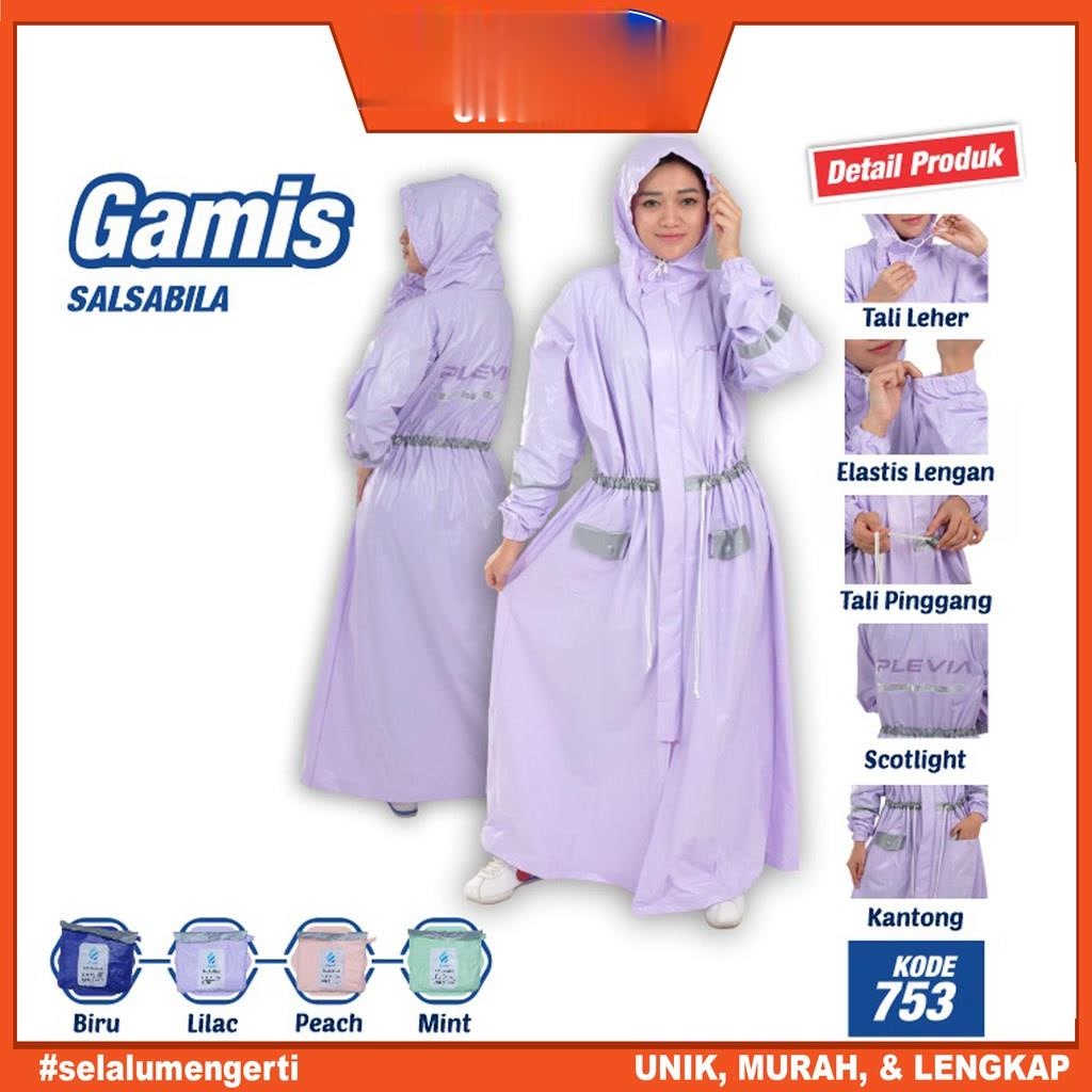 MCC AKSESORIS Jas Hujan Plevia Gamis Salsabila 753 / Jas Hujan Gamis 753 / Jas hujan rok - Plevia