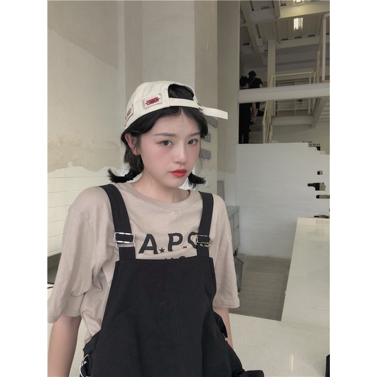 Topi Baseball Huruf Atas Lembut Kasual Versi Korea Simple