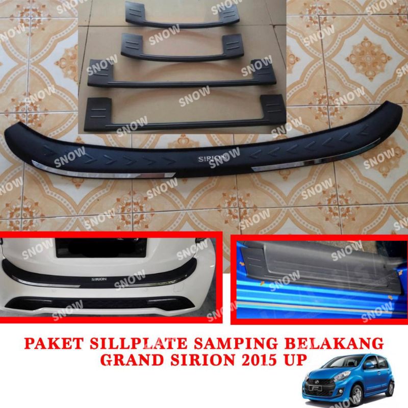 Paket Sillplate Samping Belakang Suzuki Grand All New Sirion 2015 Up Hitam