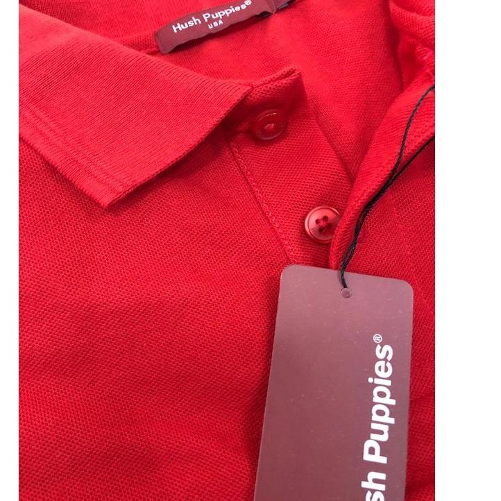 ☻ Kaos Kerah/ Polo Hush Puppies Faldo Original Merah ☜