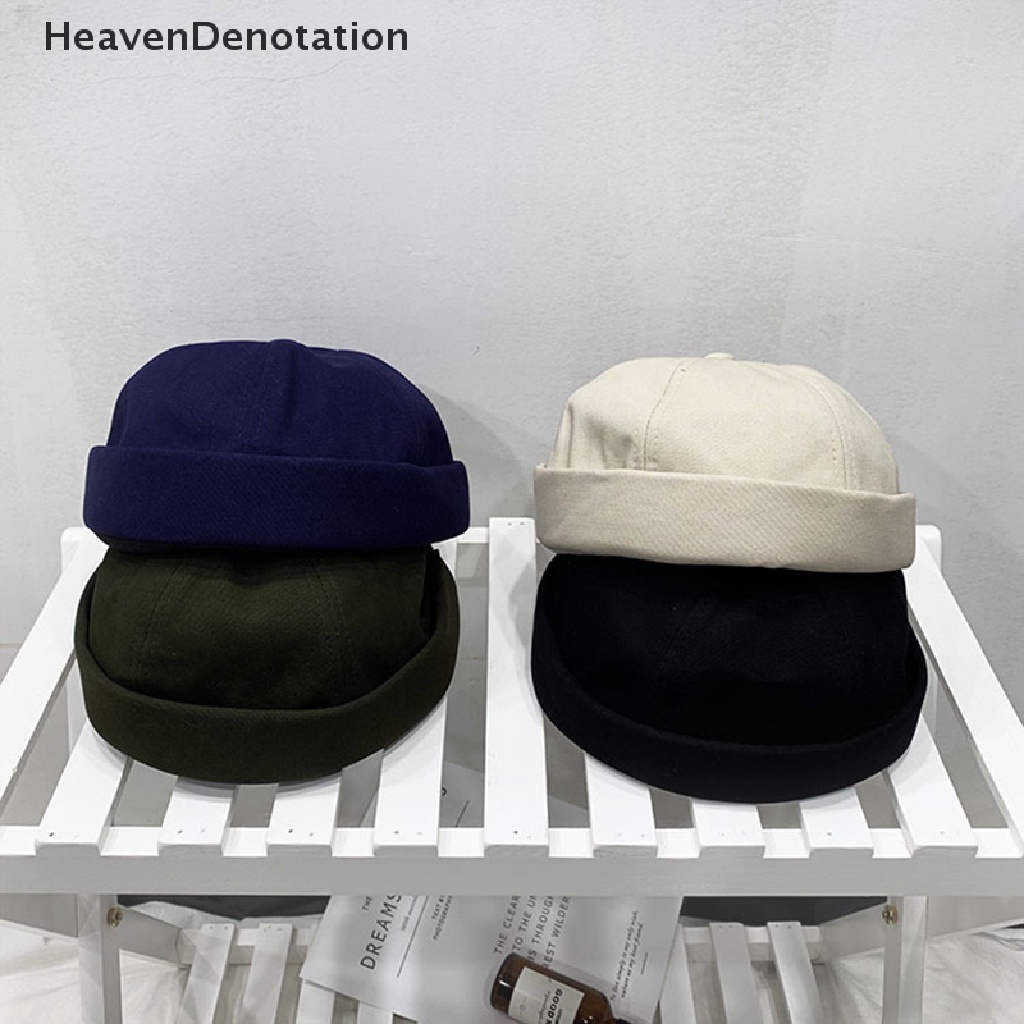 [HeavenDenotation] Brimless Hip Hop Beanie Kopiah Jalan Wanita Pria Kopiah Jalan Topi Rajut Portable Melon Cap Fashion Hiasan Kepala Caps HDV