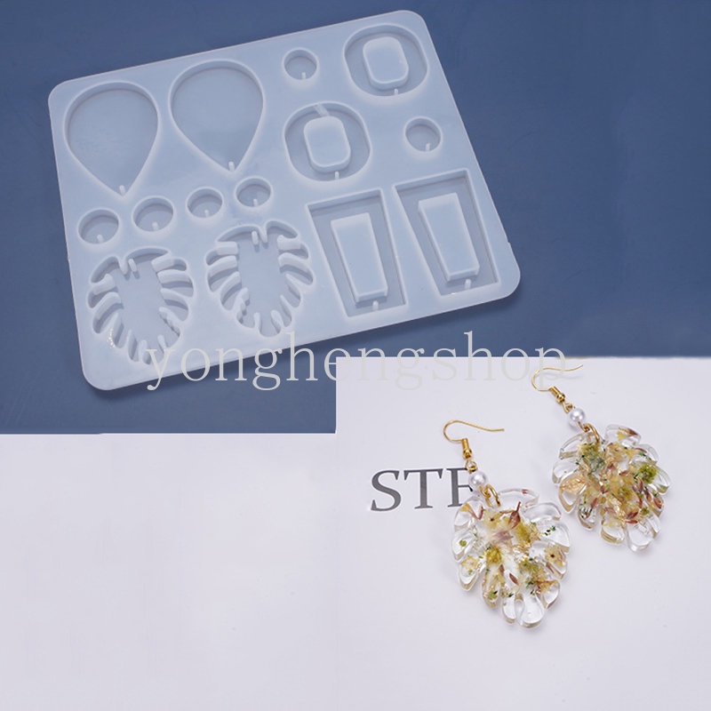 Anting Liontin Perhiasan Cetakan Silikon Resin Casting Cetakan DIY Kristal Epoxy Handmade Craft Making Tool