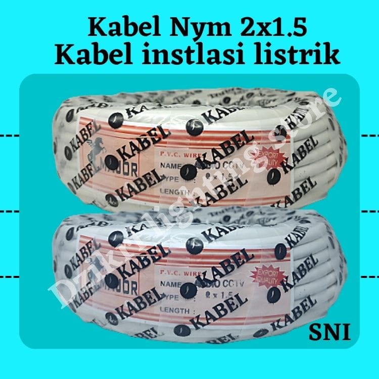 kabel nym 2x1'5 10 meter  kabel listrik kabel instalasi listrik pln tembaga 1.3mm