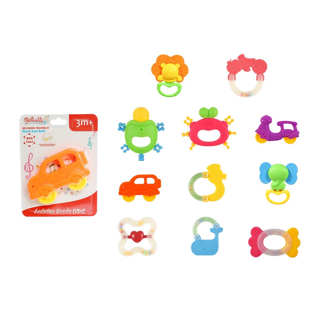 Gigitan Bayi RELIABLE Silicone Teether Soft Hard