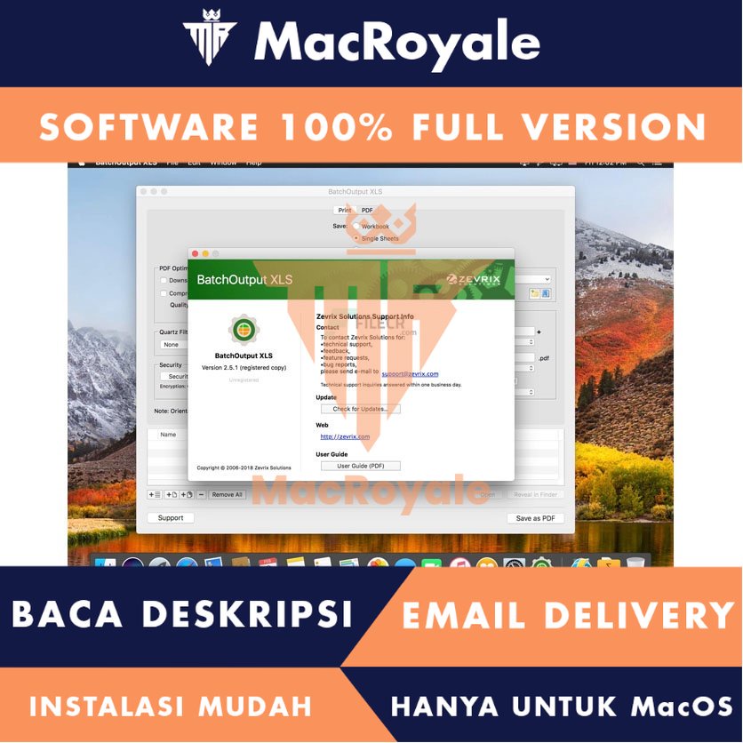 [MacOS] BatchOutput XLS Full Version Lifetime Full Garansi