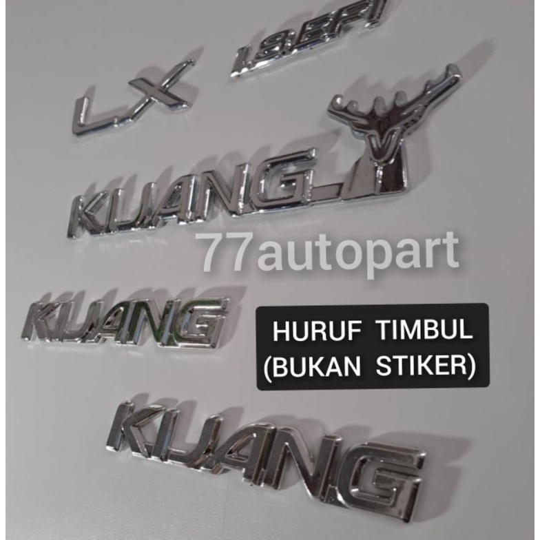 logo mobil emblem kijang kapsul type LX harga sudah 5pc emblem