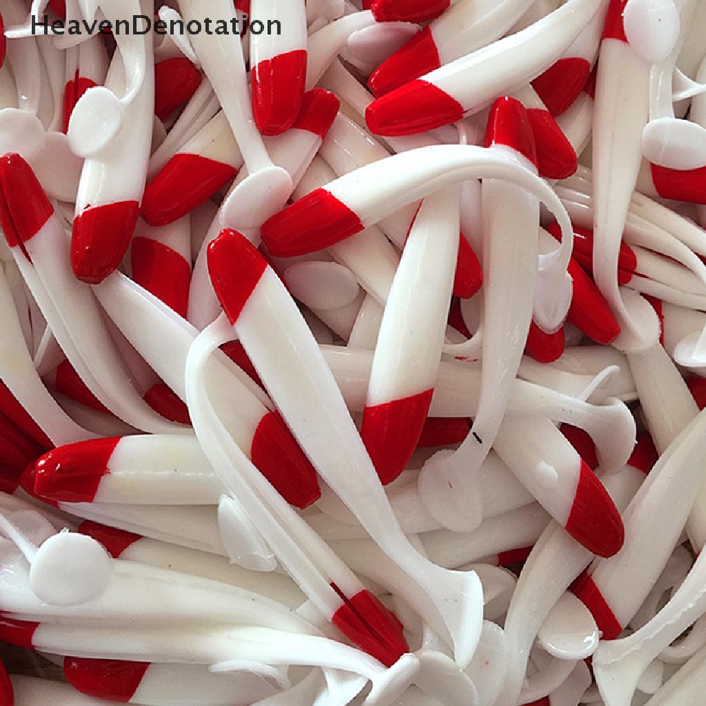 [HeavenDenotation] 5pcs Silikon Buatan Cacing Umpan Lembut Wobblers Bass Carp Flying Fishing Lure HDV