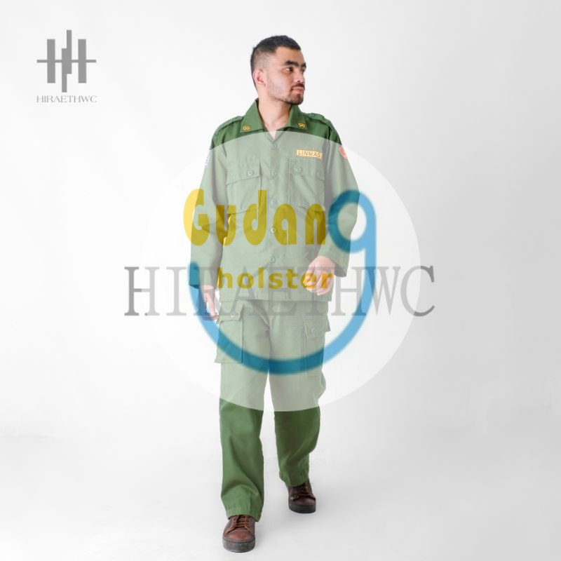 Baju Setelan PDL Linmas Hijau Seragam PDL LinmasSeragam Hansip