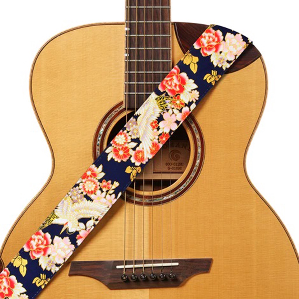 Amumu CV02P Strap Gitar motif Peony Crane