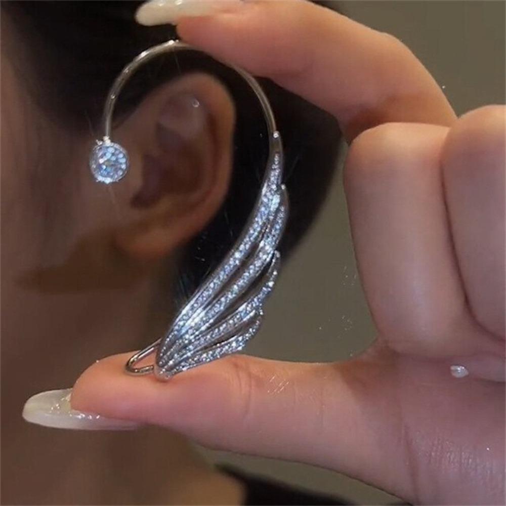 Mxbeauty Gadis Anting Trendi Prancis Mewah Fashion Perhiasan Peri Zirkon Telinga Tulang Klip