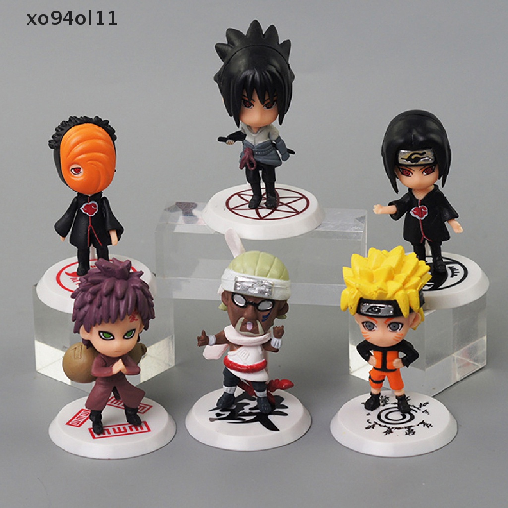 Xo 6Pcs/set Naruto Shippuden Anime Action Figure Model Patung PVC Mainan Koleksi OL