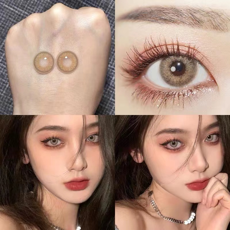 softlense softlens browm 1Pasang 14.0mm Lensa Kontak soflen Warna make up Lensa Kontak softlens