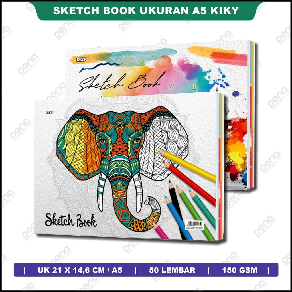 Sketch Book / Buku Sketsa Kiky A5 50 Lembar (1 Pcs)