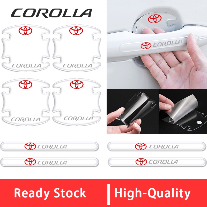 Handle Pintu Toyota Corolla Protection Mobil Inner Door Bowl Transparan anti Gores Stiker GR Sport Pelindung Pintu Aksesoris anti Tabrak