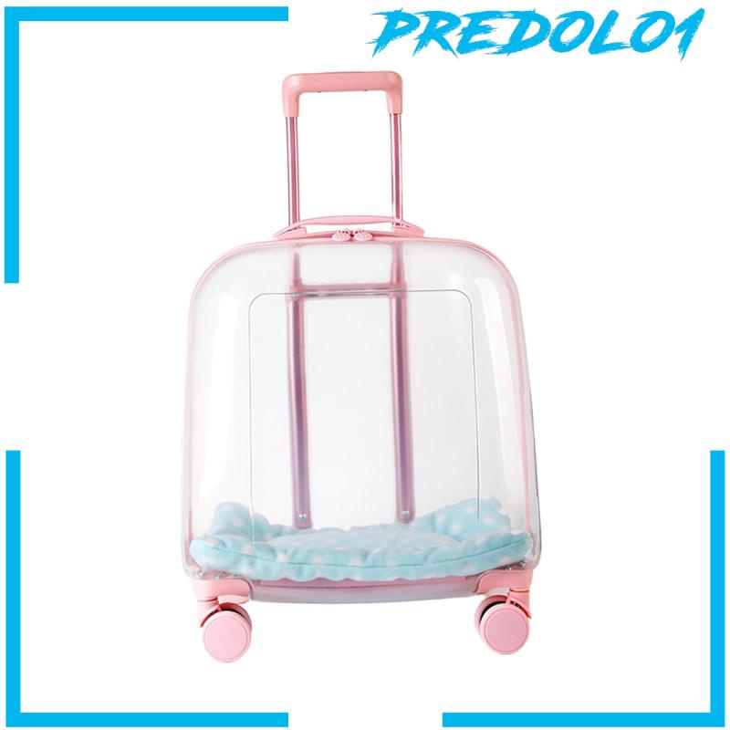 [Predolo1] Troli Kucing Case Anjing Bernapas Hiking Kitten Kitty Tote Pet Rolling Carrier