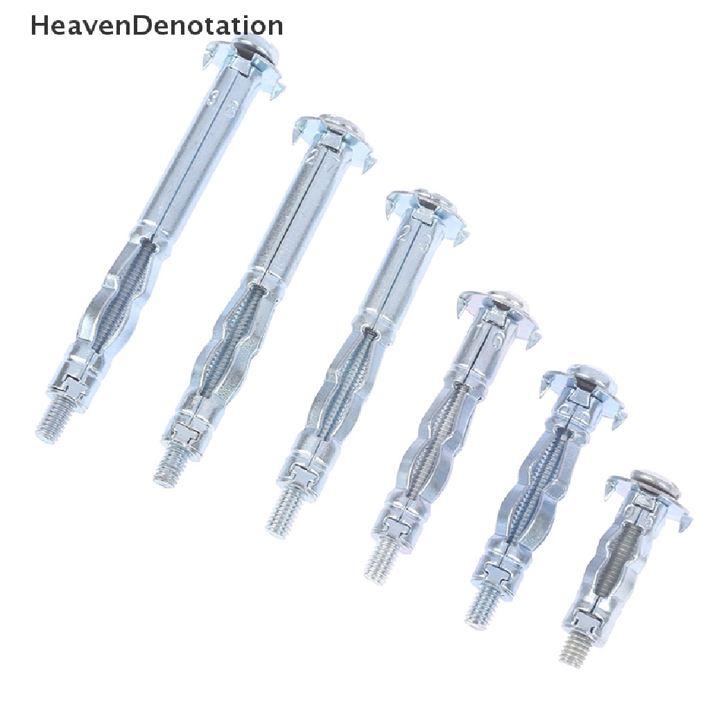 [HeavenDenotation] 10pcs M4 Berongga Dinding Logam Jangkar Kit Eternit Drywall Cavity Plug Dowel HDV